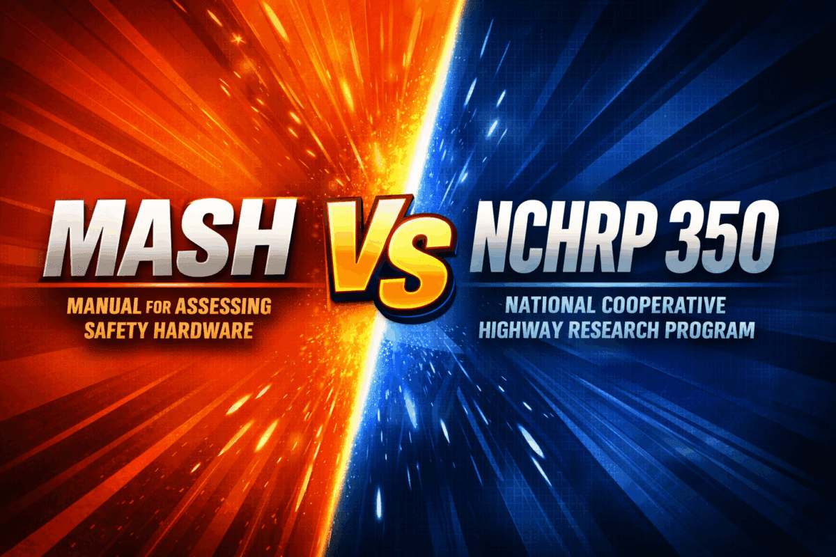 MASH vs NCHRP 350 explained