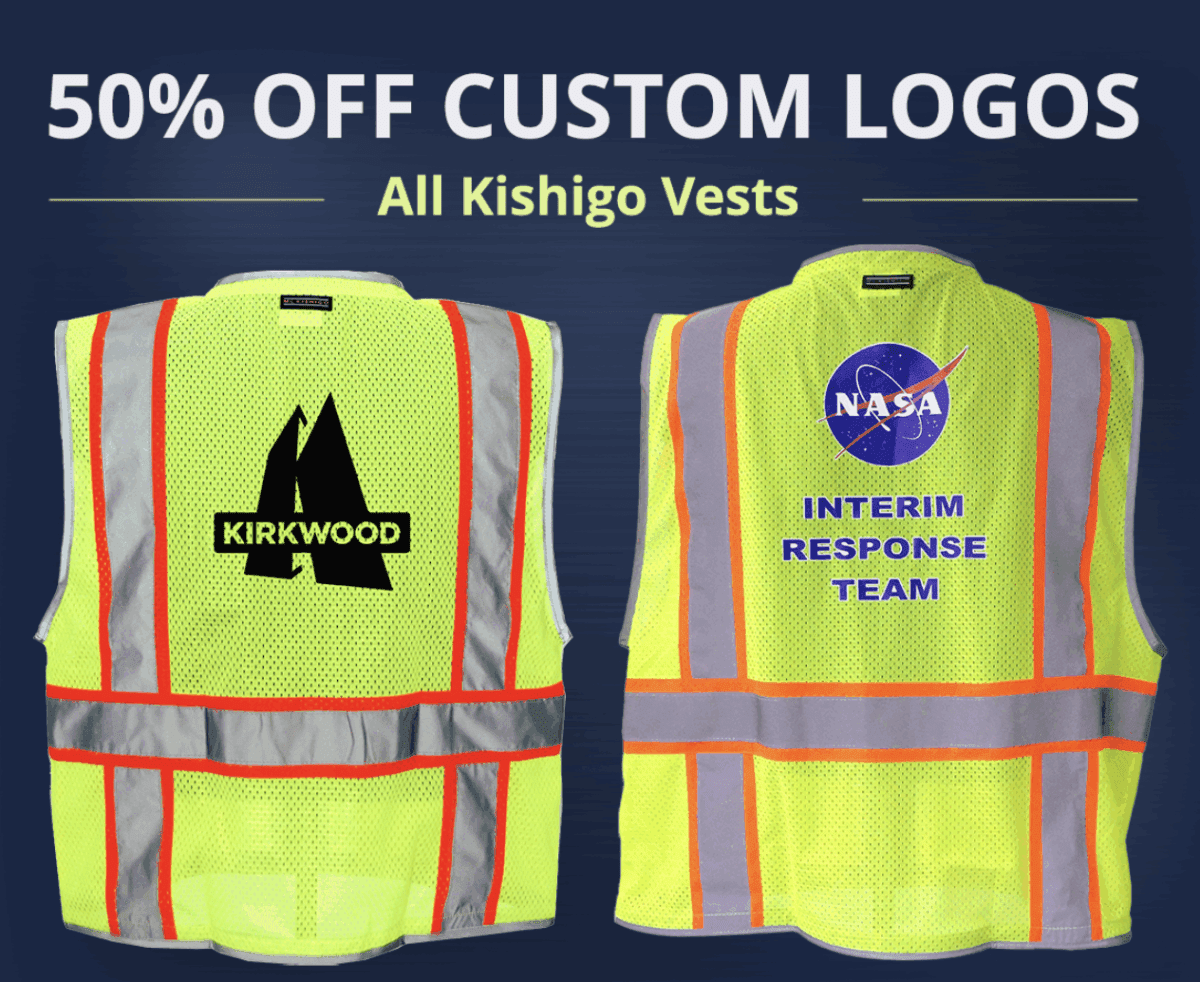 Custom Safety Vests with Half-Price Logos | Traffic Safety Store