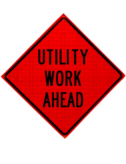 Product Spotlight: Utility Work Ahead Roll Up Construction Signs