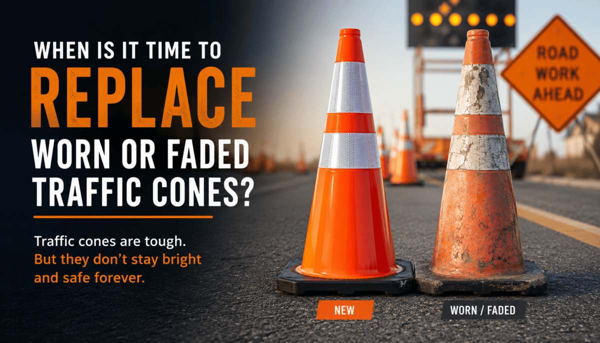 When to Replace Worn or Faded Traffic Cones