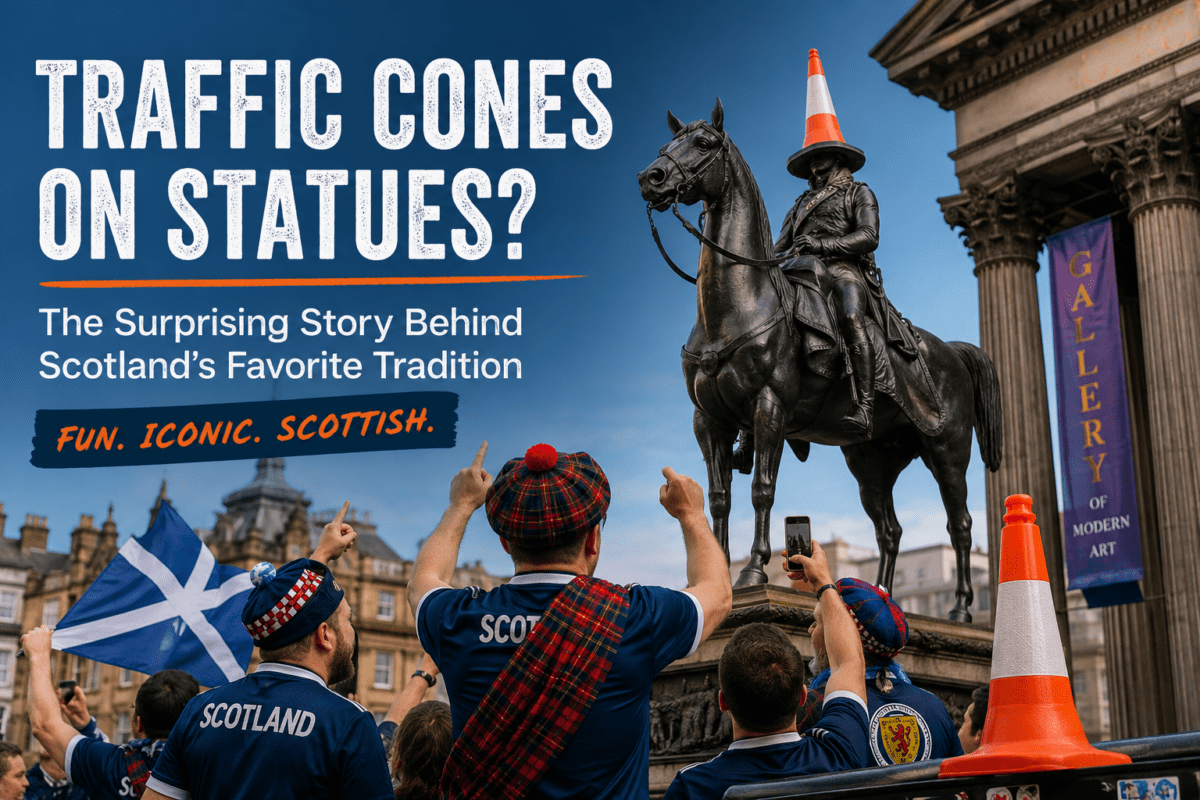 Why Scottish Soccer Fans Put Traffic Cones on Statues