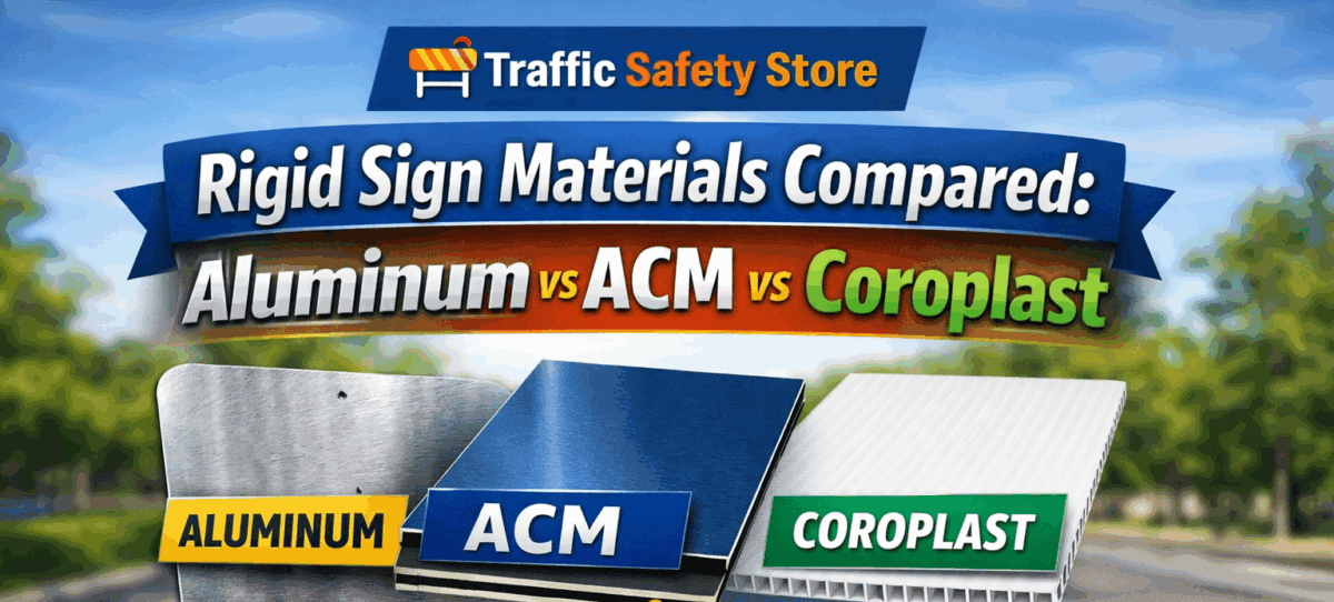 Rigid Sign Materials Compared: Aluminum vs ACM vs Coroplast